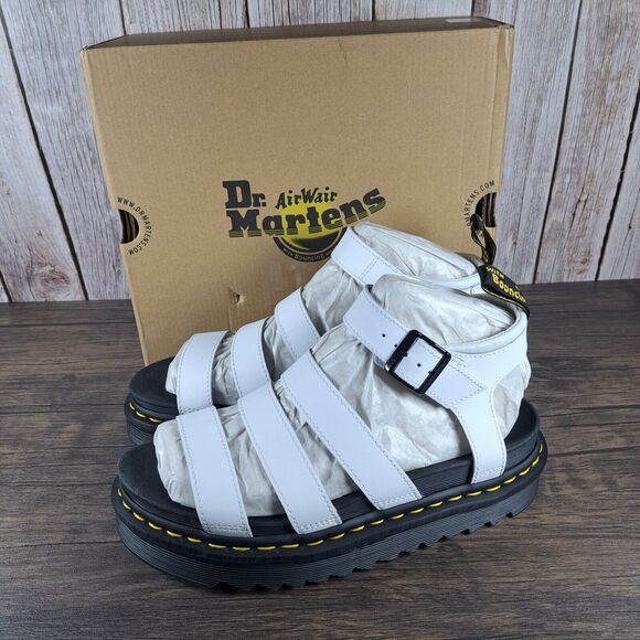 DR Martens Clarissa II Leather Platform Sandals Women's Sz 9 Blaire White (NIB) - Picture 1 of 9